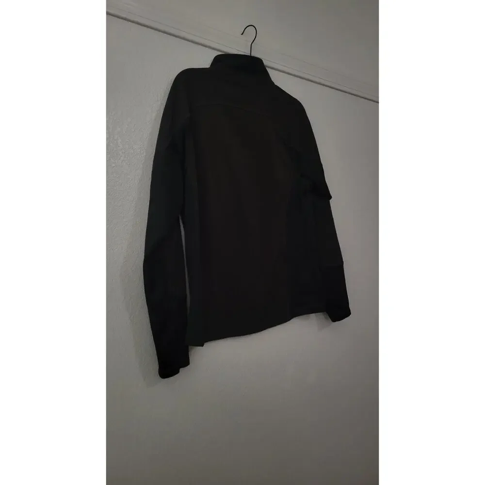 The North Face Men's Medium Black 1/2 Zip Fleece Pullover Stretch Chest Pocket